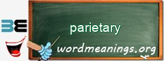 WordMeaning blackboard for parietary